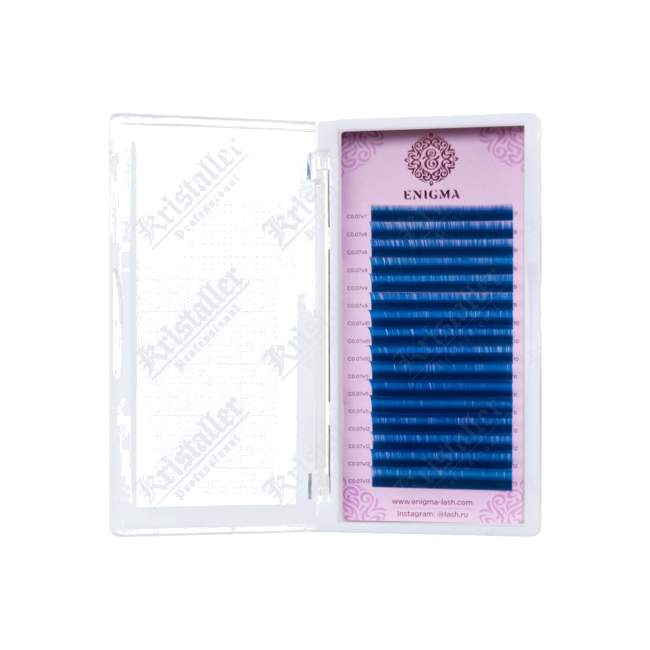 Цветные ресницы 16 линий 0,07 blue Цветные ресницы 16 линий 0,07 blue