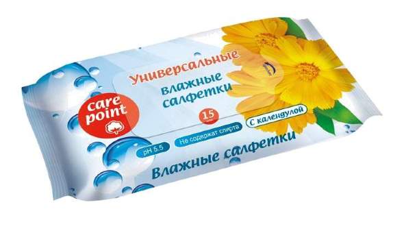Влажные салфетки с экстрактом календулы