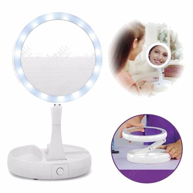 Зеркало складное с подсветкой